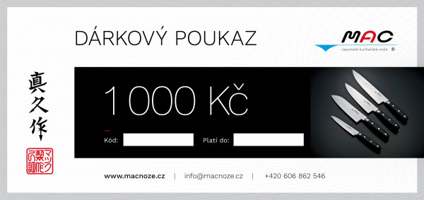 Dárkový poukaz 1000 Kč